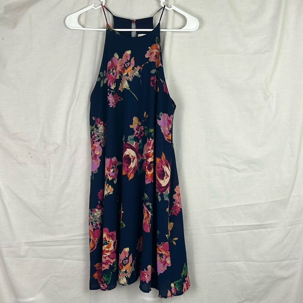 Blue Floral Everly Summer Dress - Picture 1 of 5